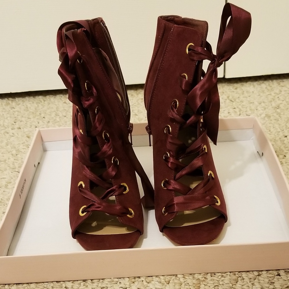 Lace up booties